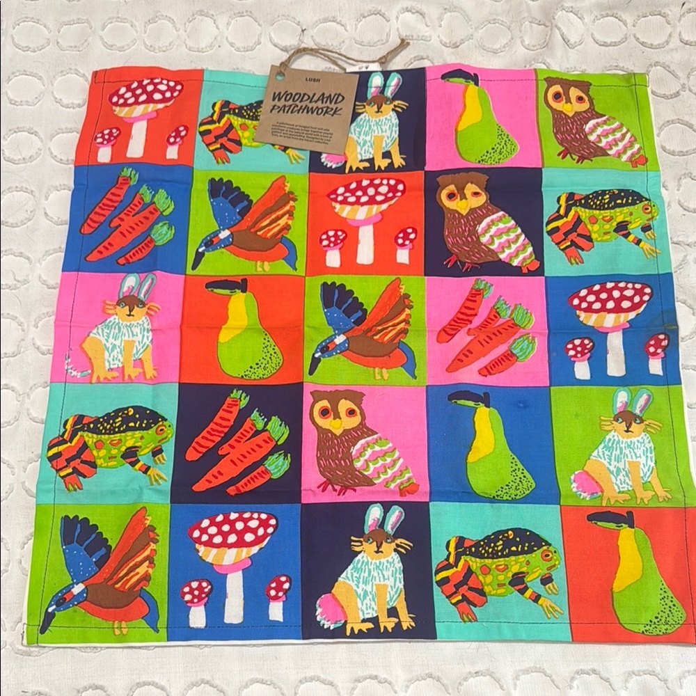 Lush Colorful Woodland Patchwork Scarf